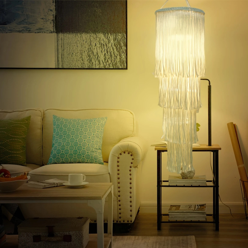 BoheemseHandgeweven Wandtapijt Lampenkap - Scandinavische stijl Hanglamp