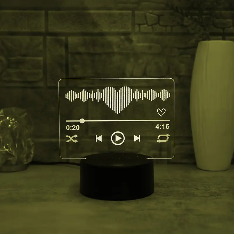 3D Muziekspeler Nachtlamp met Kleureffecten