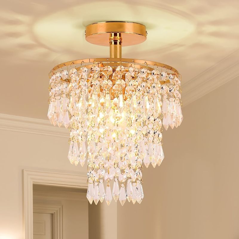 Kristallen Plafondlamp Flush Mount Goud