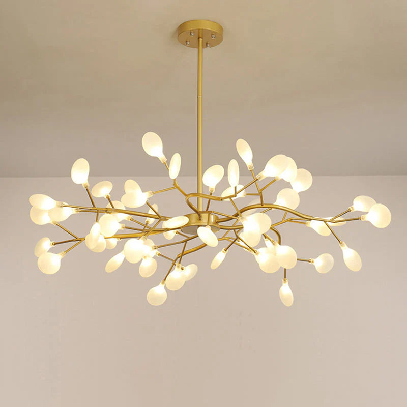 Branched LED Kroonluchter – Minimalistisch Vuurvliegdesign