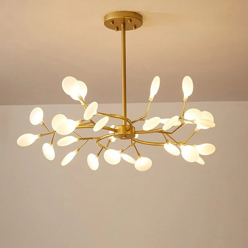 Branched LED Kroonluchter – Minimalistisch Vuurvliegdesign