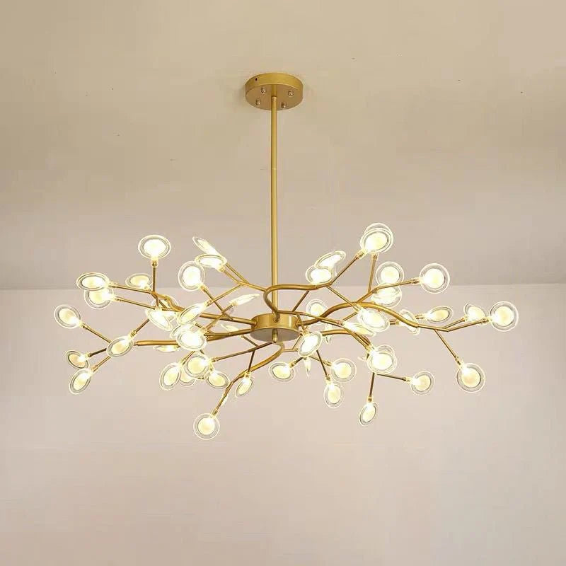 Branched LED Kroonluchter – Minimalistisch Vuurvliegdesign