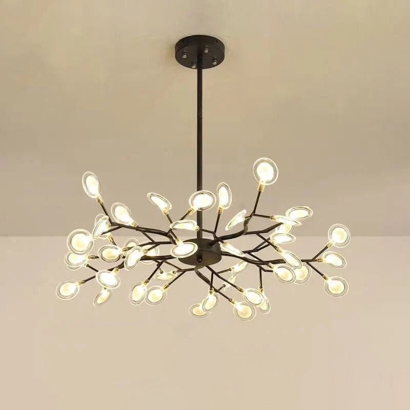 Branched LED Kroonluchter – Minimalistisch Vuurvliegdesign
