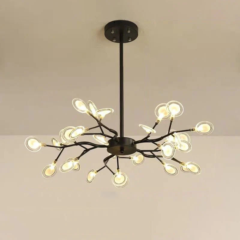 Branched LED Kroonluchter – Minimalistisch Vuurvliegdesign