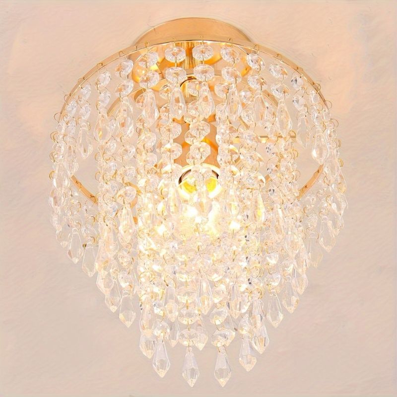 Kristallen Plafondlamp Flush Mount Goud