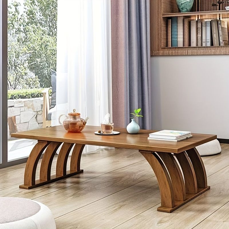 Houten Salontafel met Boogpoten