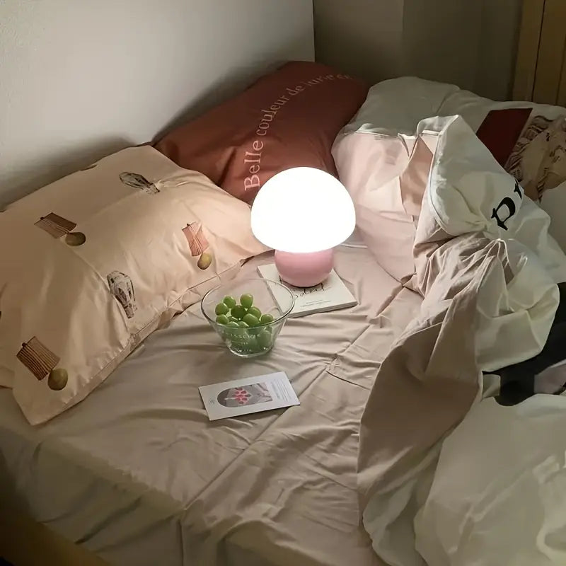 Paddenstoel LED Tafellamp – Moderne Sfeerverlichting met USB-aansluiting