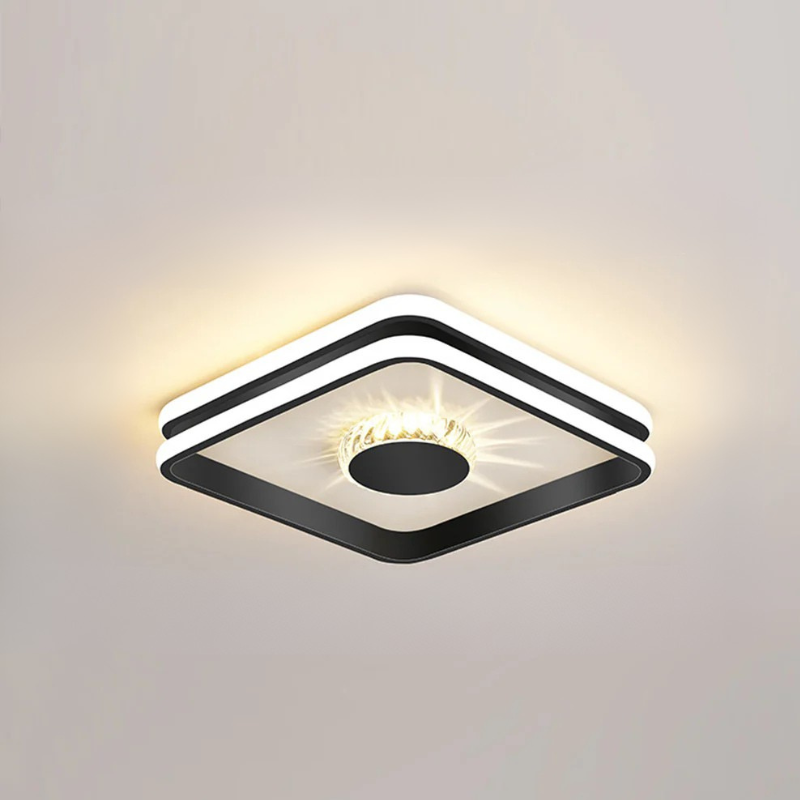 Gouden Kristallen LED Plafondlamp voor Hal – Elegante Sfeer in Slaapkamer en Gang