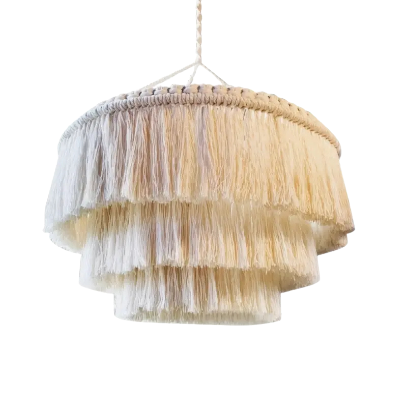 BoheemseHandgeweven Wandtapijt Lampenkap - Scandinavische stijl Hanglamp