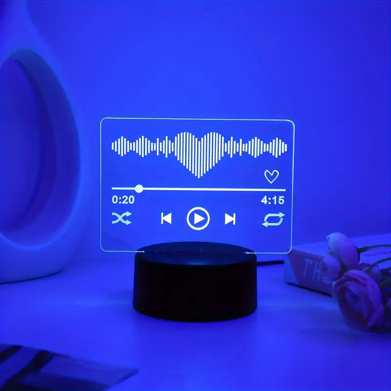 3D Muziekspeler Nachtlamp met Kleureffecten