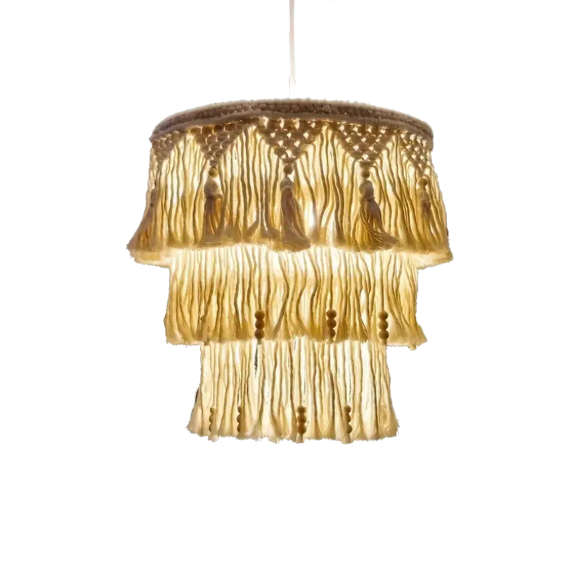 BoheemseHandgeweven Wandtapijt Lampenkap - Scandinavische stijl Hanglamp