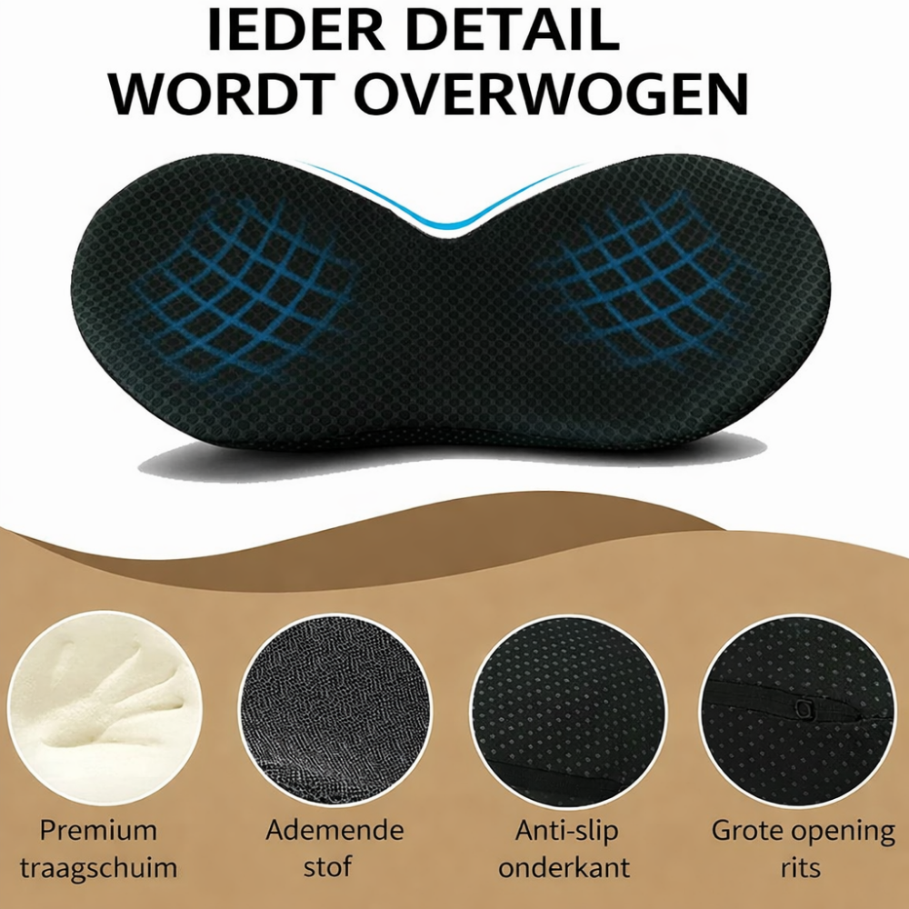 Autostoel Kussen Ergonomisch Traagschuim Zitverhoger