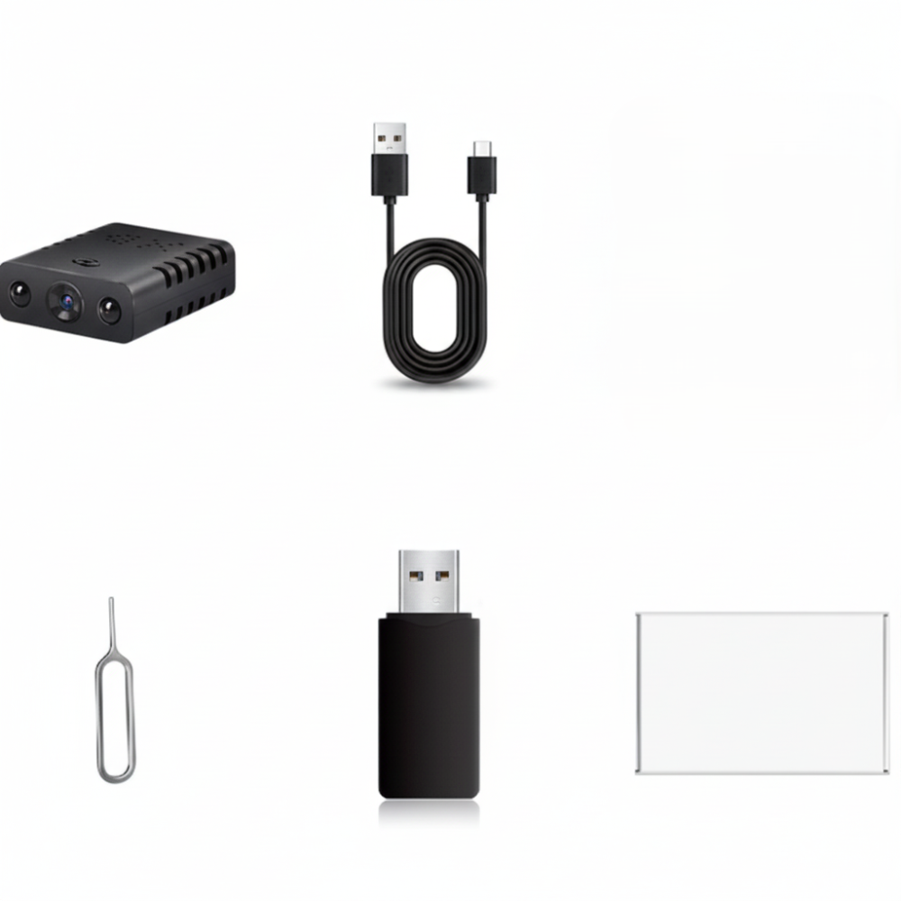 Beveiligingscamera Mini Draadloos Full HD Bewegingsdetectie