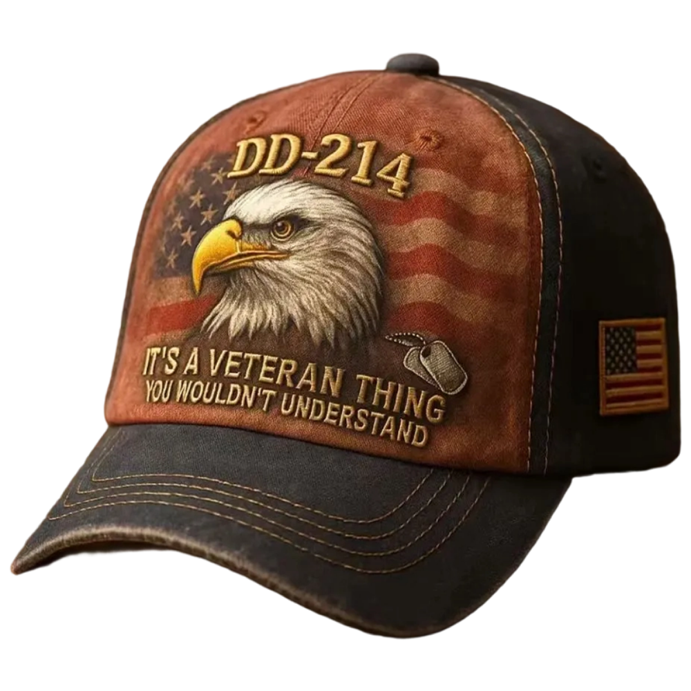 Cap Veteran Vintage Geborduurd Katoen Militaire Stijl