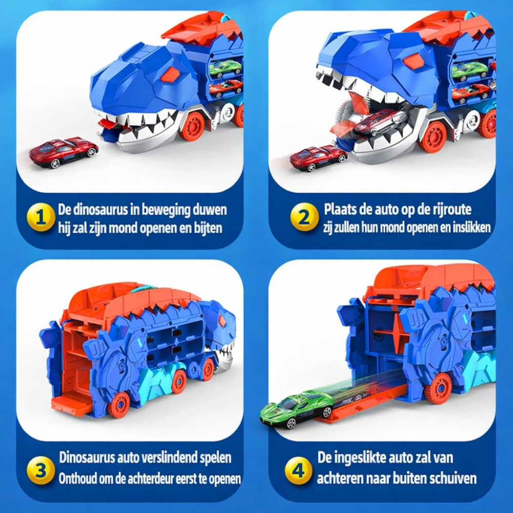 Speelgoed Dinosaurus Racebaan Transformerend Kunststof