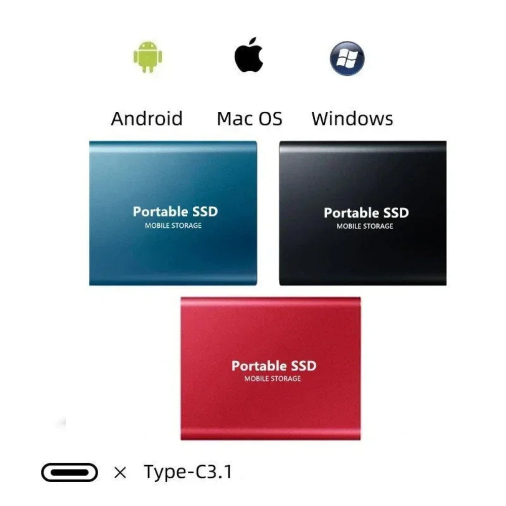 Externe SSD 512GB Portable Snelle Opslag USB C