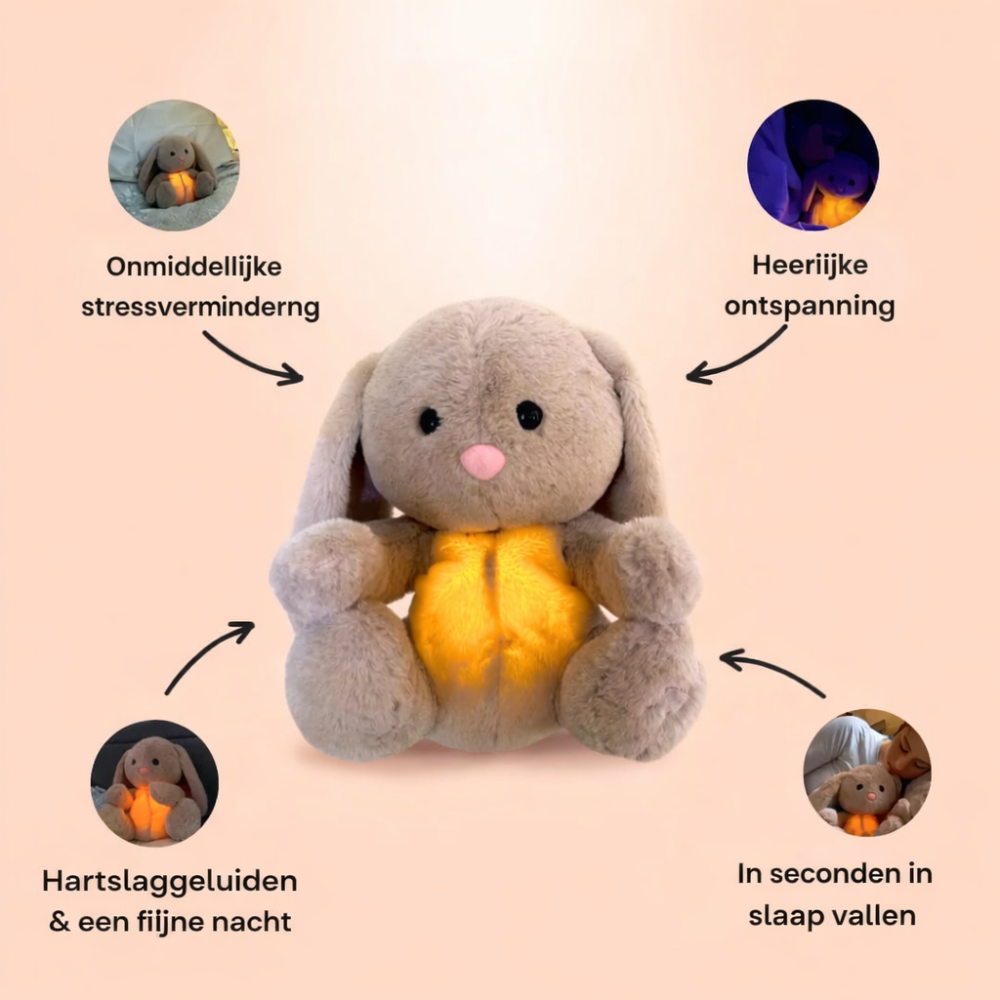 Knuffel Konijn Ademend Kalmerend Pluche Slaap Speelgoed