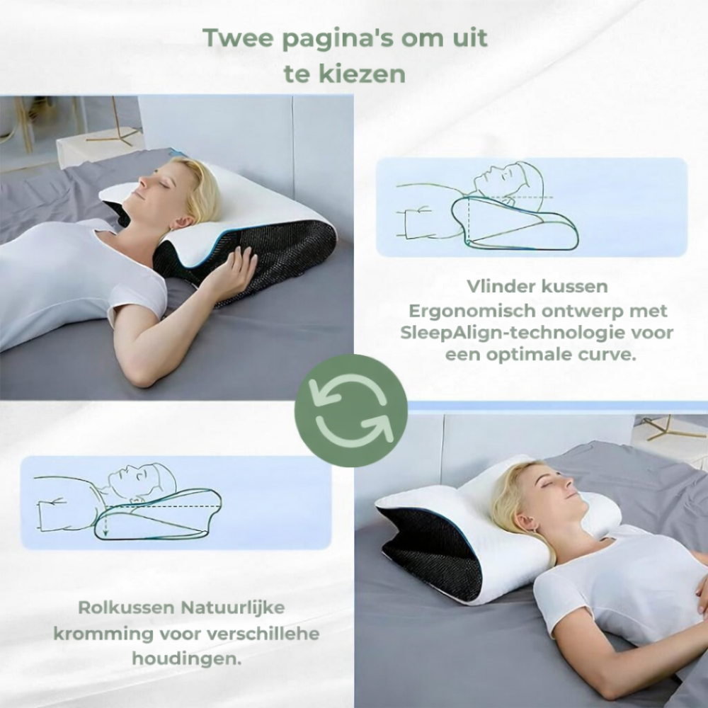 Kussen Ergonomisch Traagschuim Nek Rug Ondersteuning