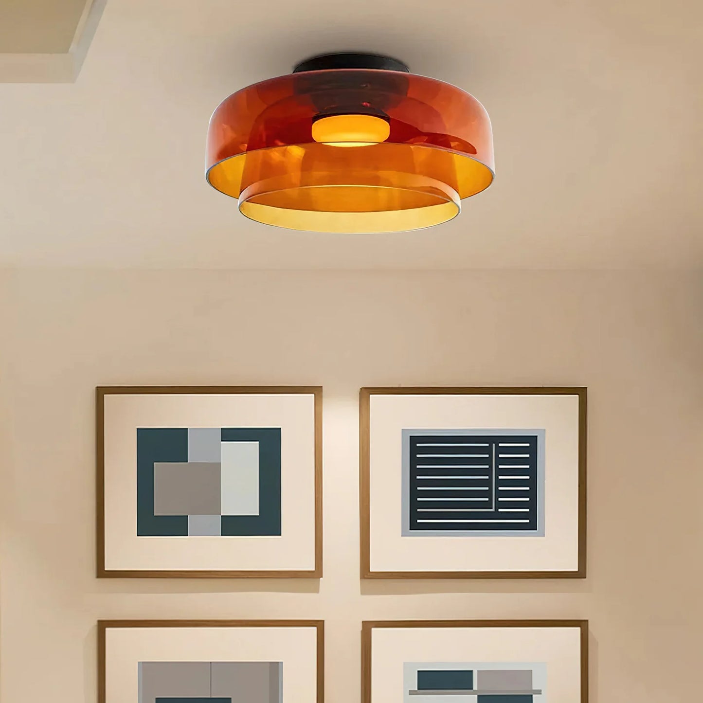 Aura Levels-Gelaagde Glazen Plafondlamp