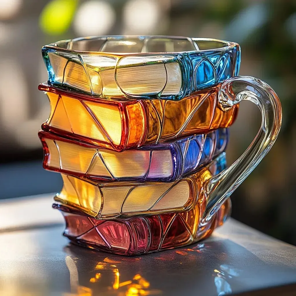 Mok Glazen Boek Design Koffie Thee Beker