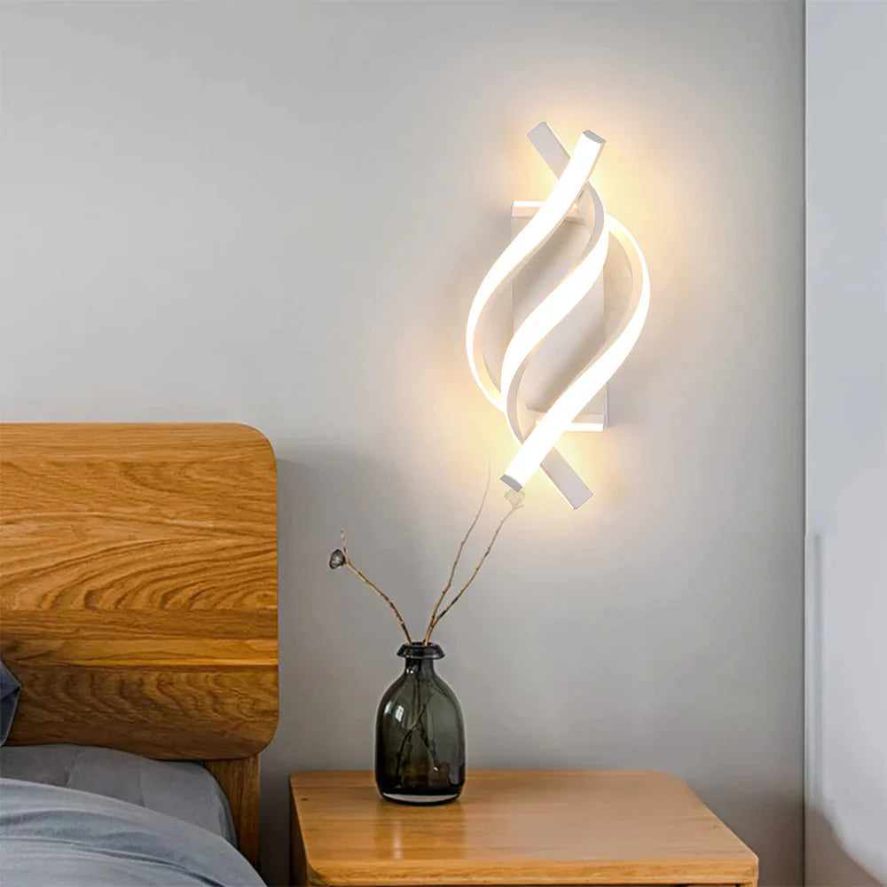 Minimalistische LED Moderne Spiraal Wandlamp