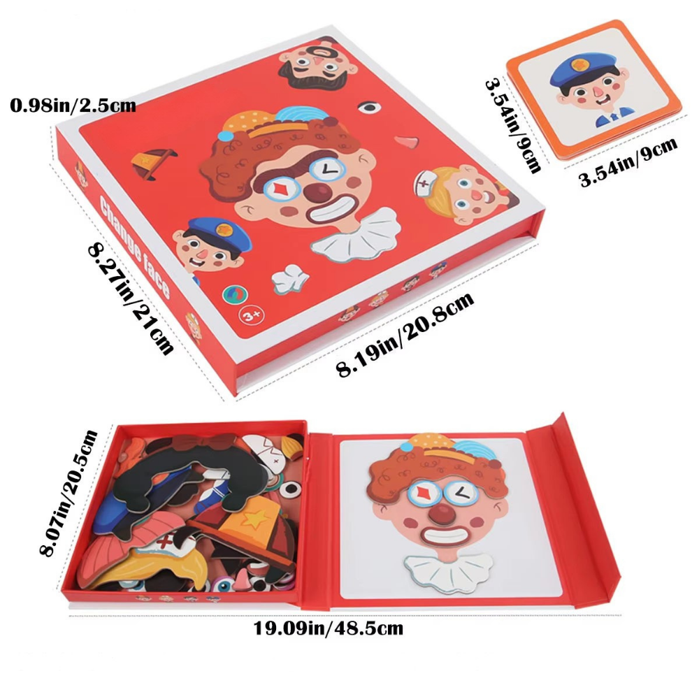 Speelgoed Leerboek Magnetisch Emoties Educatieve Puzzel Kinderen