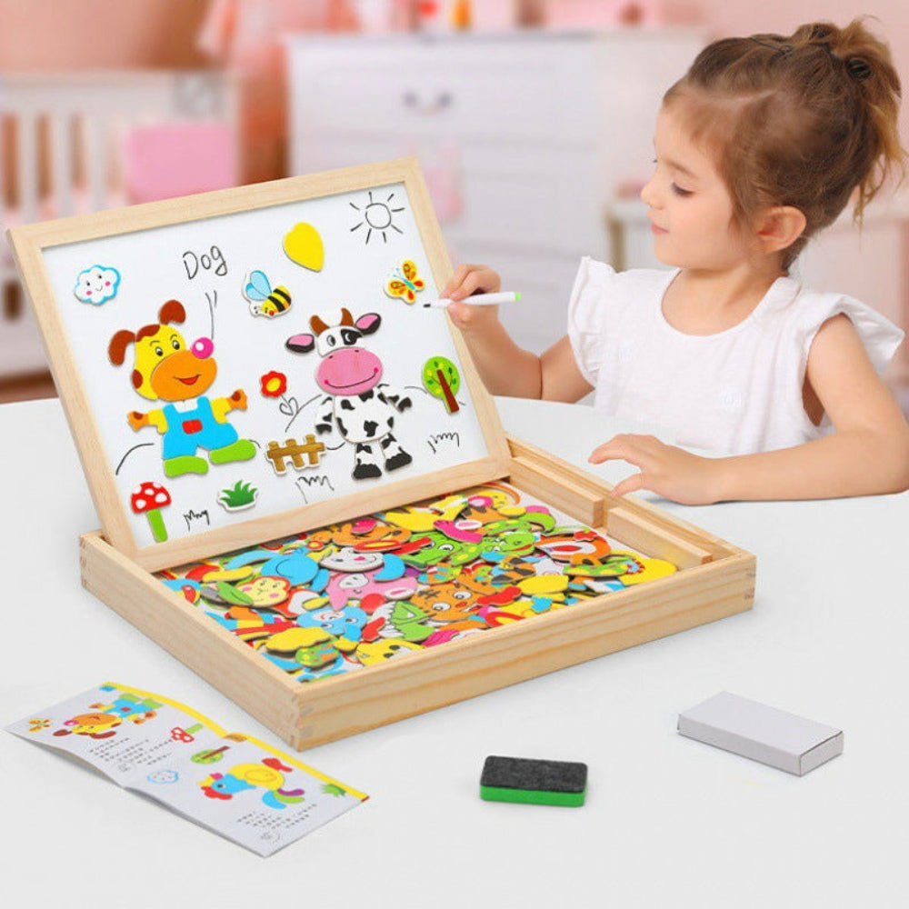 Tekentafel Kinderen Magnetisch Whiteboard Krijtbord Hout