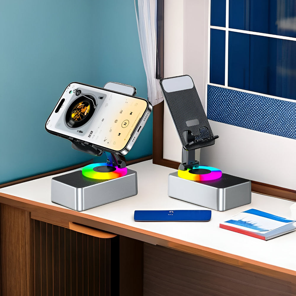 Telefoonhouder Bluetooth Speaker Draaibaar Bureau Standaard