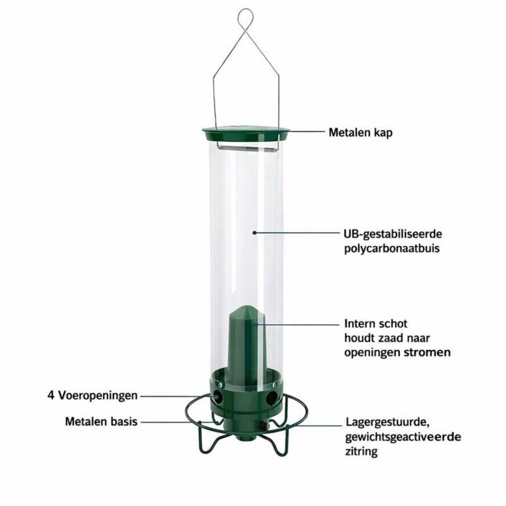 Vogelvoederhuis Metaal Eekhoornbestendig Hangend Tuin