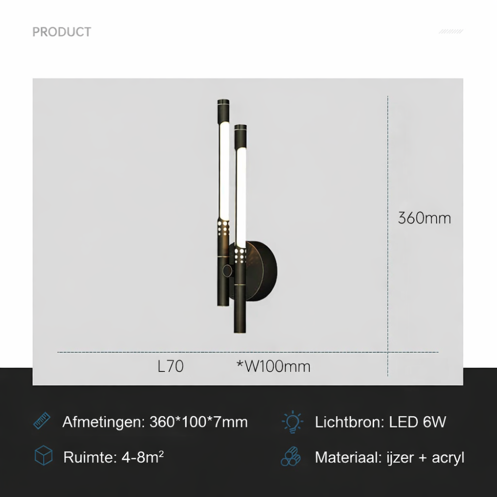 Wandlamp LED Metaal Moderne Sfeerverlichting Interieur