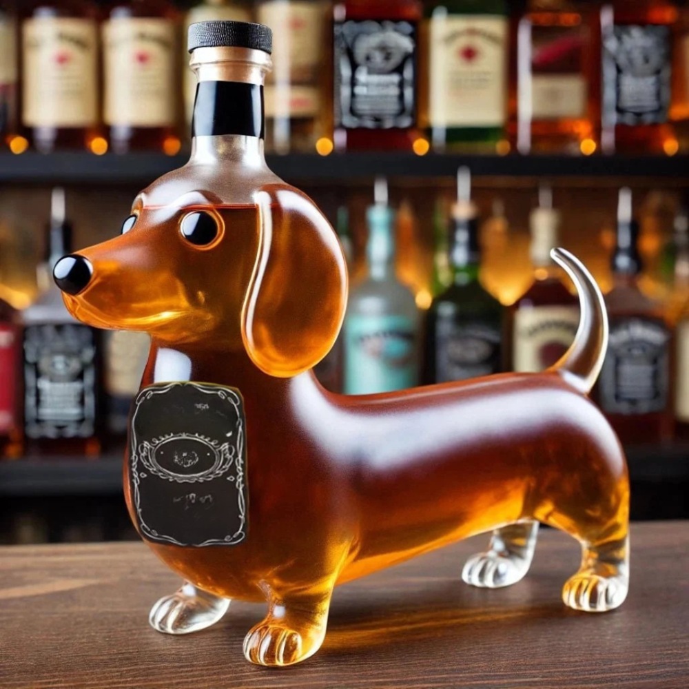 Whisky Karaf Glas Hond Design Bar Decoratie