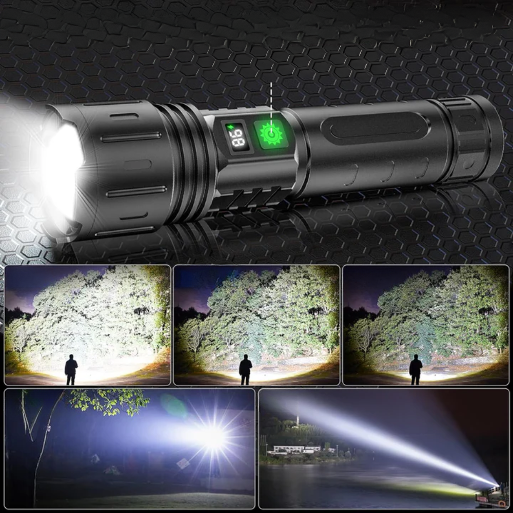 Zaklamp Oplaadbaar LED Tactisch Ultra Helder Voor Buiten Gebruik