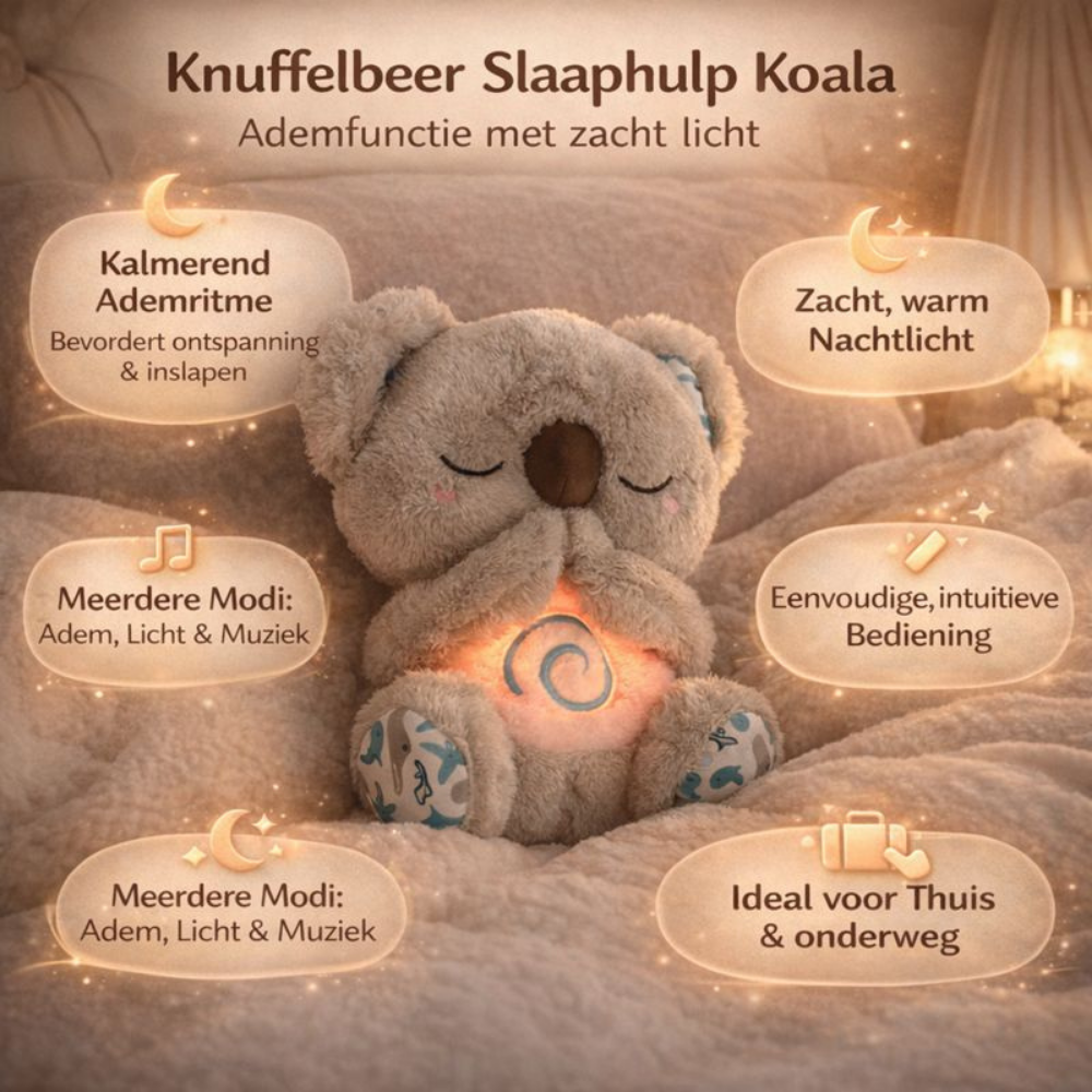 Knuffel Slaaphulp Koala Ademfunctie Nachtlampje