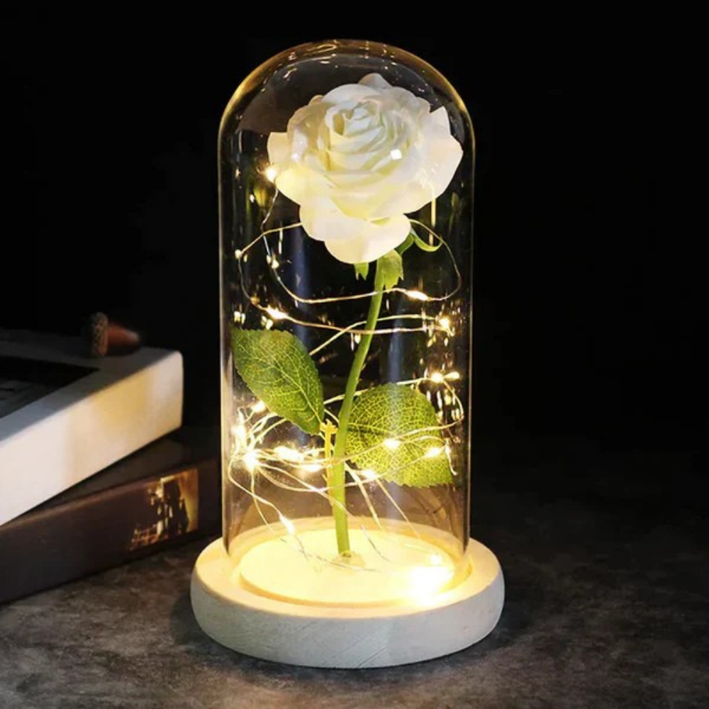 LED Lamp Roos Glas Koepel Decoratief Cadeau Verlichting