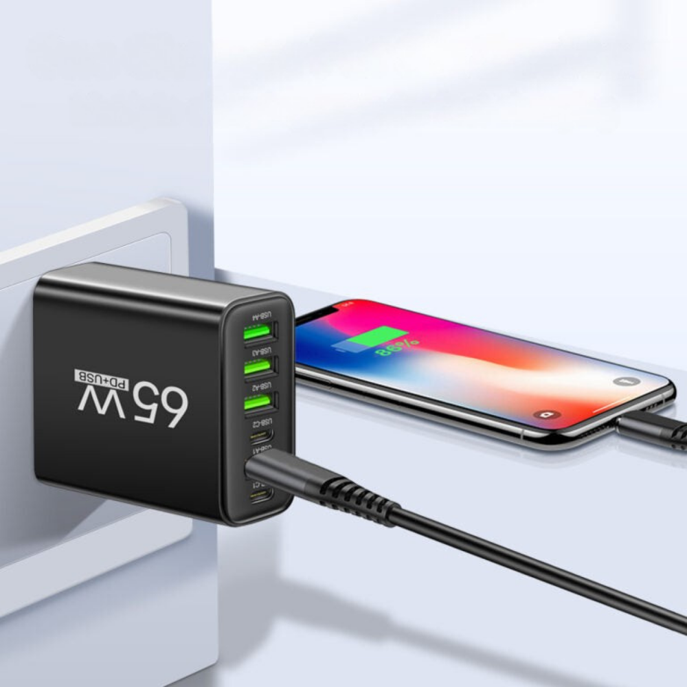 Usb Oplader Snellader 65W Zespoorts Thuis Kantoor Reizen