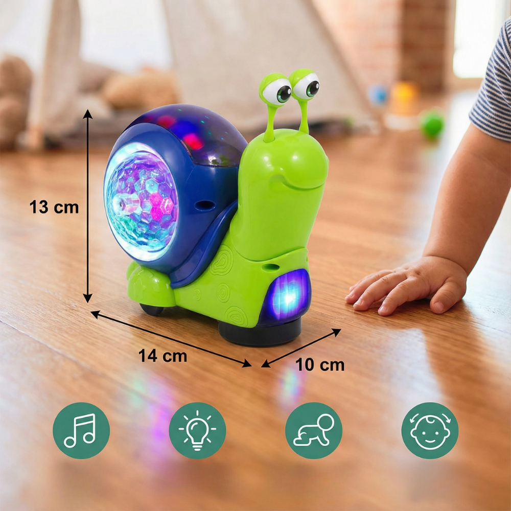 Speelgoed Baby Interactief Kruip Speeltje Muziek Licht Slak
