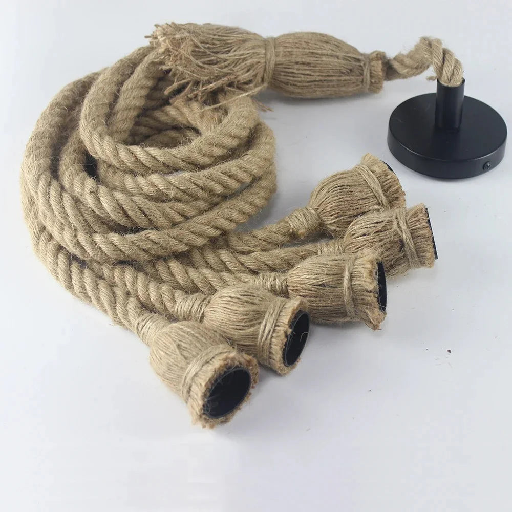 Boheemse Handgemaakte Henneptouw Hanglamp