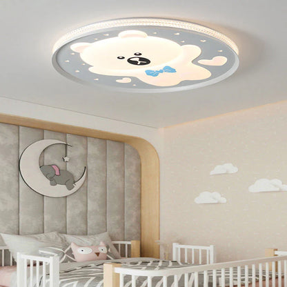 Hedendaagse Kinderen Ronde Beer LED Plafondlamp
