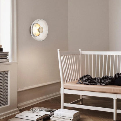 Moderne Duidelijk Ronde LED Glazen Wandlamp