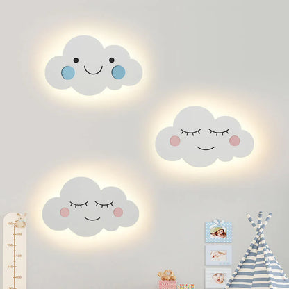 Noordse Creatieve Wolken Emoji LED Wandlamp