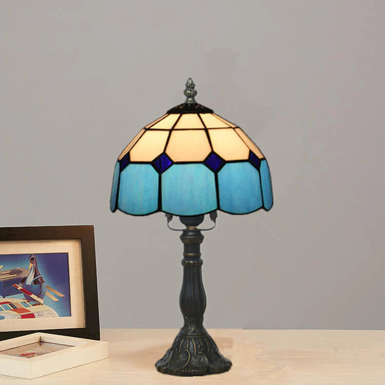 Mediterraanse Handgemaakt Glas Tiffany Tafellamp