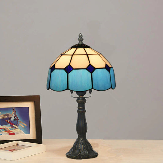 Mediterraanse Handgemaakt Glas Tiffany Tafellamp