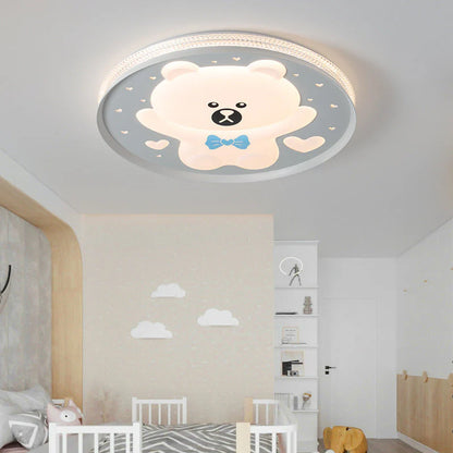 Hedendaagse Kinderen Ronde Beer LED Plafondlamp