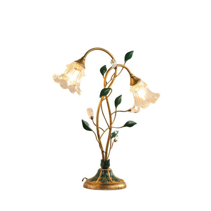 Luxe Ambacht  Pastorale Bloemen Tafellamp