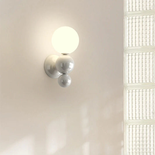 Moderne Crèmekleurige Smeedijzeren Bolvormige Wandlamp