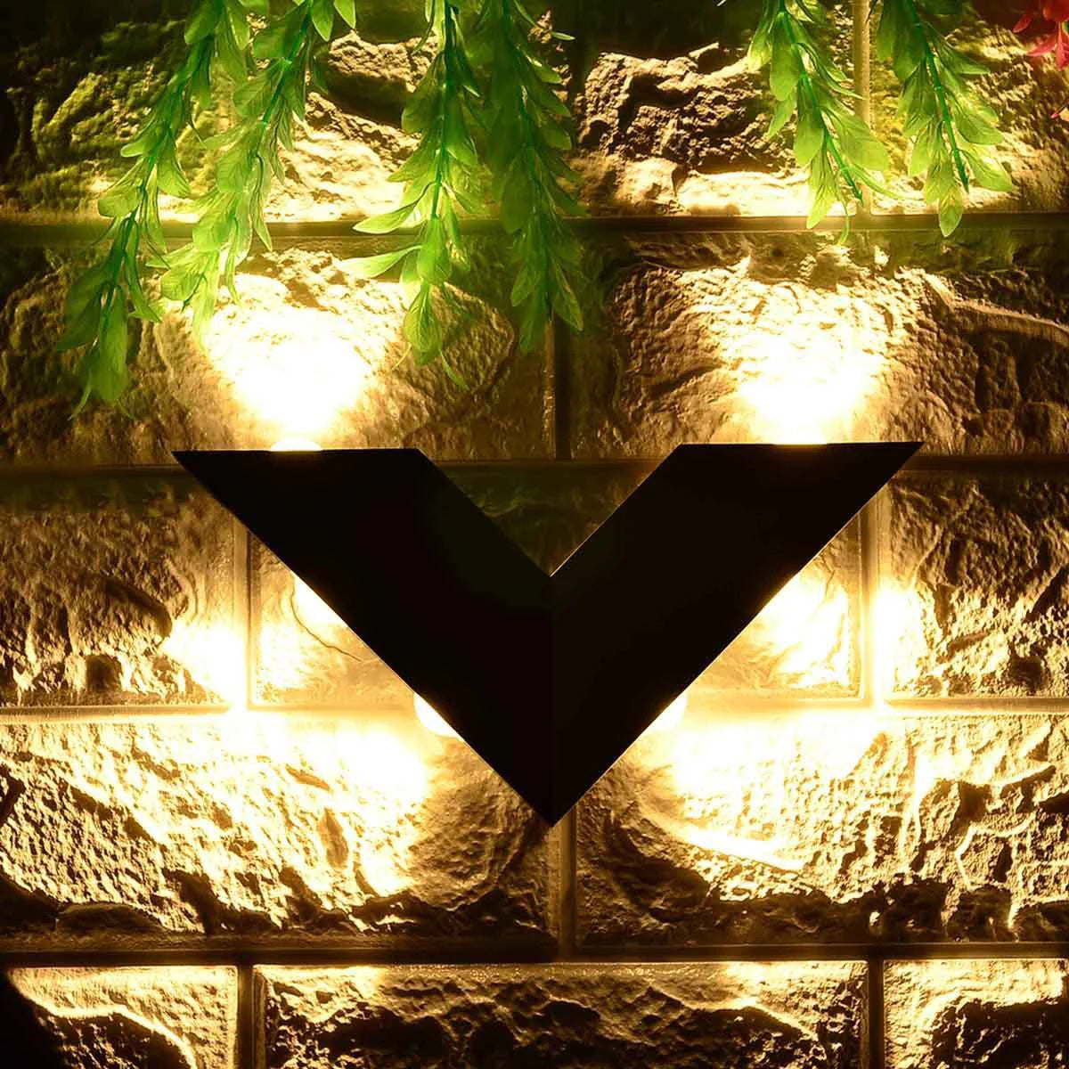 Minimalistische V-vormige LED Buiten Wandlamp