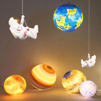 Modern Astronaut Maan LED Kinder Hanglamp