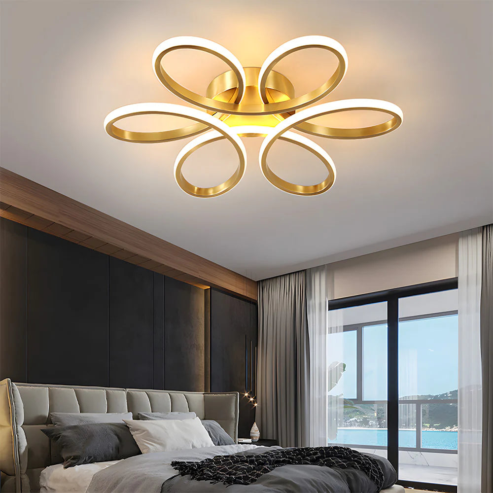 Minimalistische Bloemblaadje Metalen LED Plafondlamp