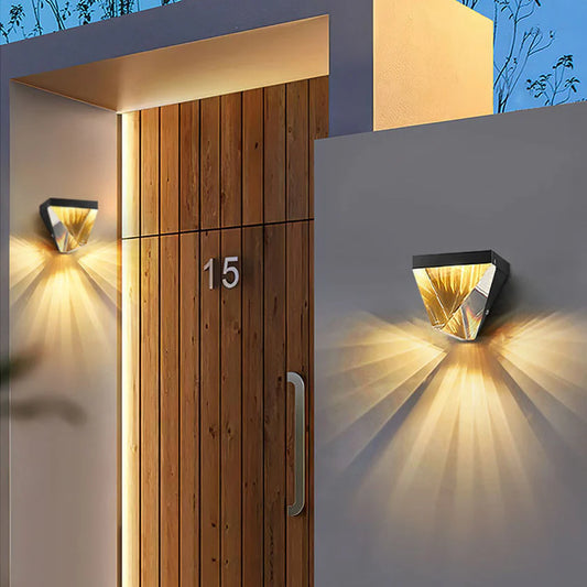 Moderne Metaal en kristal Luxe Buitenwandlamp