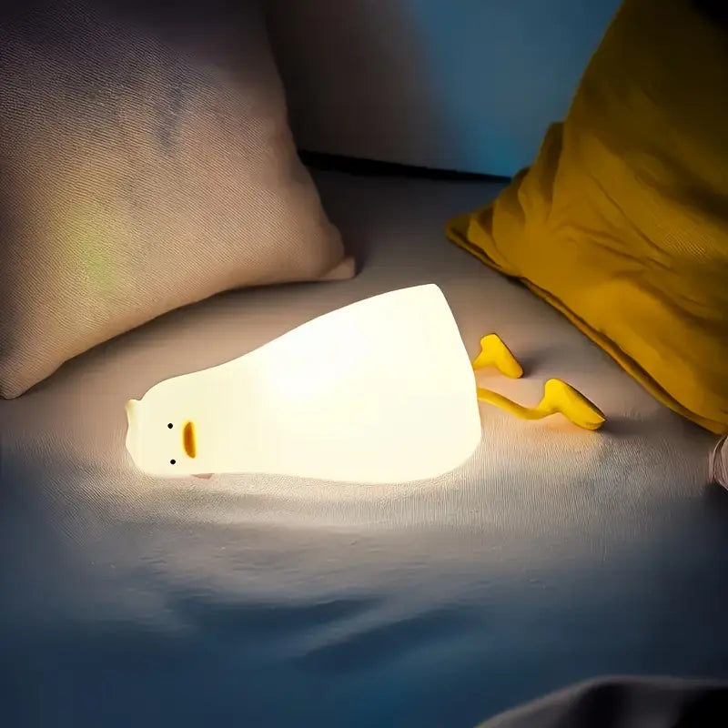 Eenden Nachtlampje – Dimbare LED Tafellamp in Zacht Siliconen Design